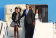 Die Familie Obama landete am Mittwoch am Flughafen Tegel 