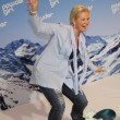 Claudia Effenberg auf einem Snowboard