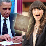 Präsident Obama schrieb ein paar nette Zeilen an Zooey Deschanel