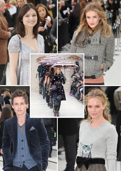 London Fashion Week, Sophie Ellis-Bextor, Rosie Huntington-Whiteley, Eddie Redmayne - Zur Burberry-Show kamen haufenweise Stars