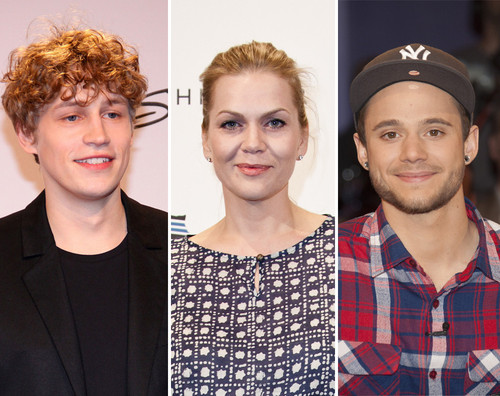Tim Bendzko, Anna Loos und Roman Lob sitzen in der ESC-Jury Tim Bendzko, Anna Loos und Roman Lob sitzen in der ESC-Jury