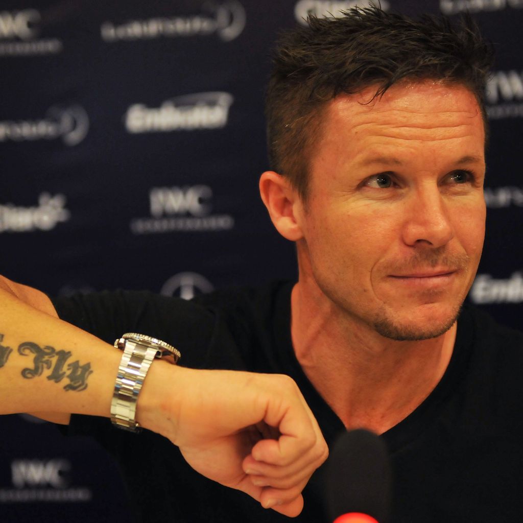 Felix Baumgartner bei einer Pressekonferenz in Rio de Janeiro, März 2013