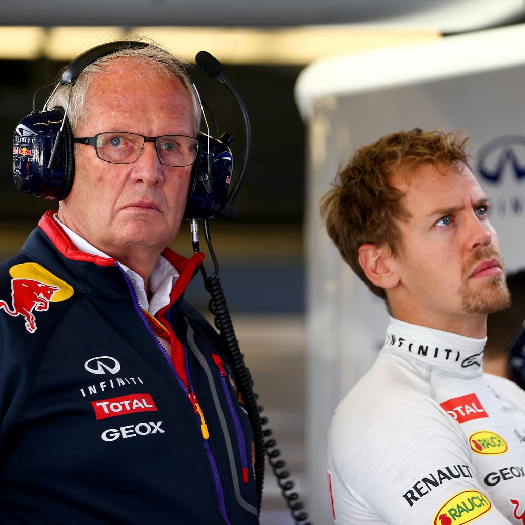 Helmut Marko und Sebastian Vettel im Oktober 2014