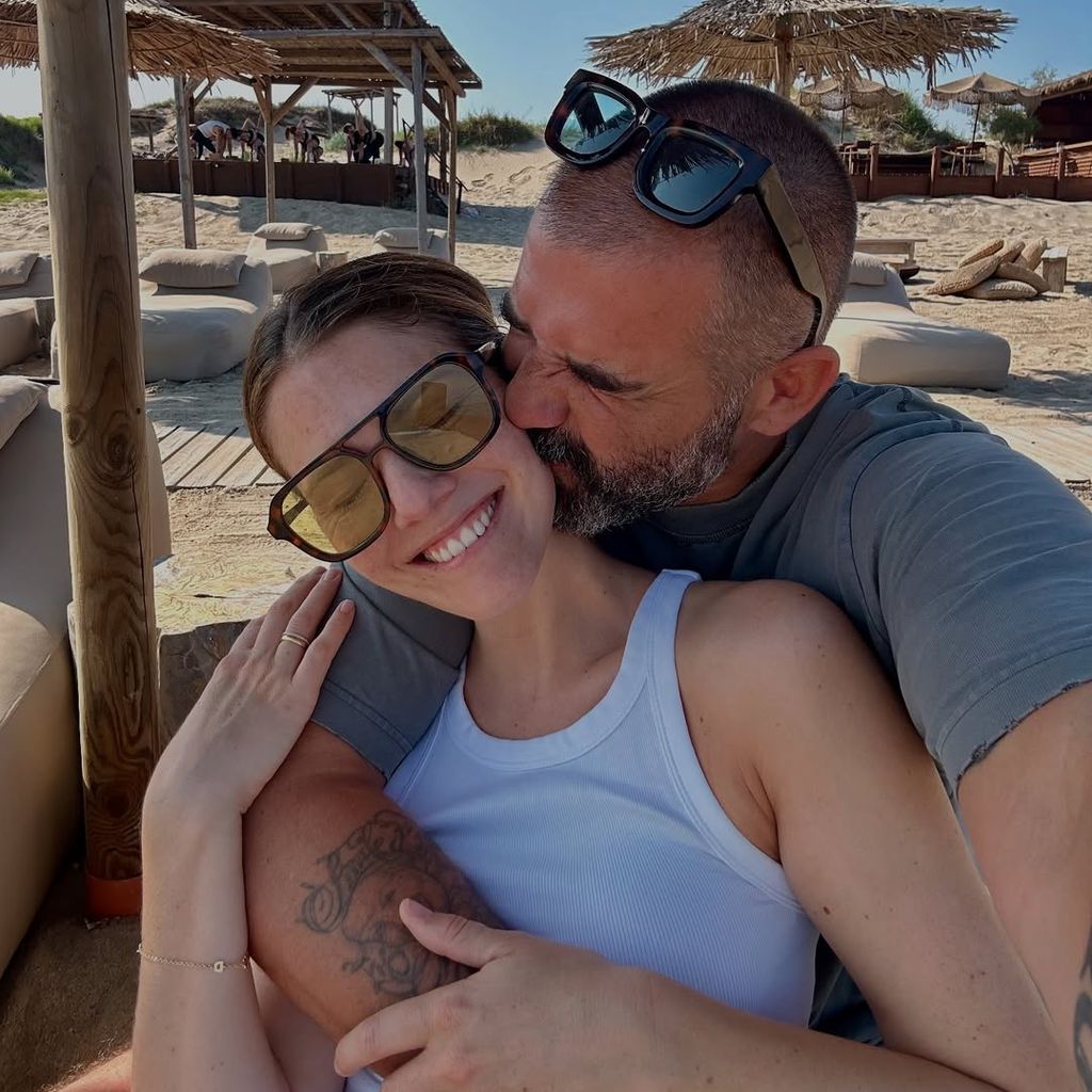 Moderatorin Viviane Geppert mit ihrem Mann Dusan