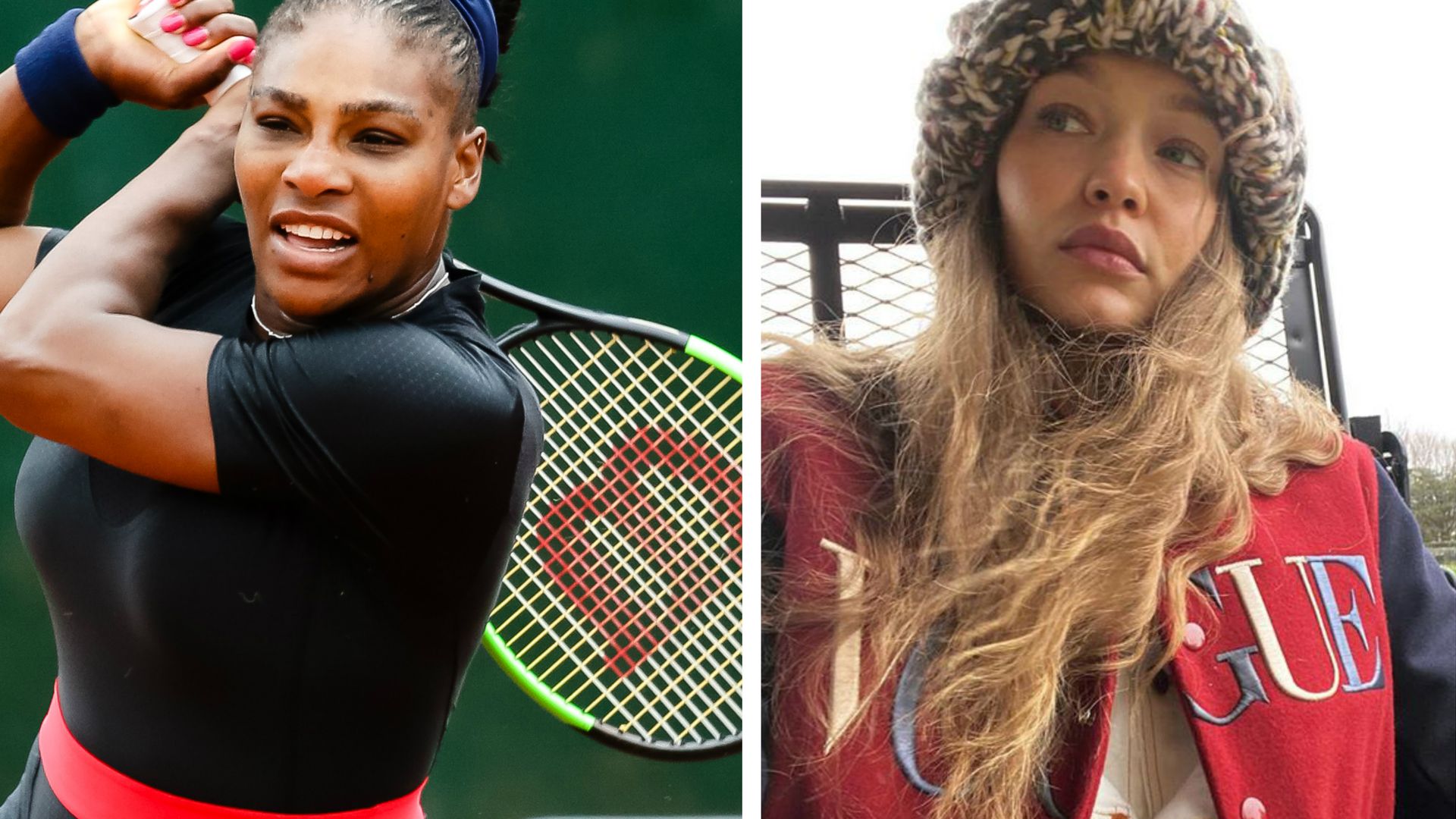 Tennis mit Serena Williams Schwangere Gigi Hadid verletzt!