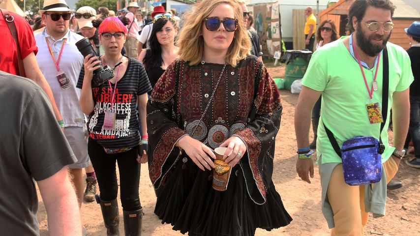Adele und Simon Konecki bei Glastonbury Musikfestival 2015