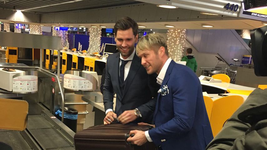 Alexander "Honey" Keen mit Nico Schwanz am Flughafen in Frankfurt