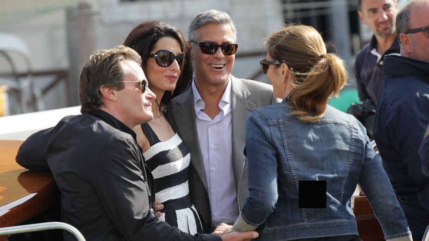 Cindy Crawford, George Clooney, Amal Alamuddin und Rande Gerber