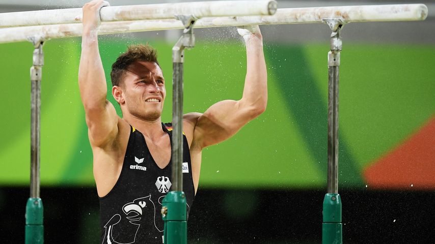 Andreas Bretschneider beim Turnen am Reck bei Olympia 2016