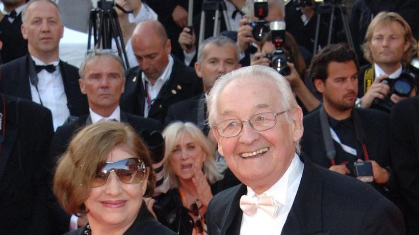 Andrzej Wajda mit seiner Frau bei den Oscars
