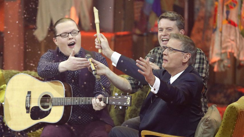 Angelo Kelly, Jimmy Kelly und Günther Jauch bei "2017! Menschen, Bilder, Emotionen"