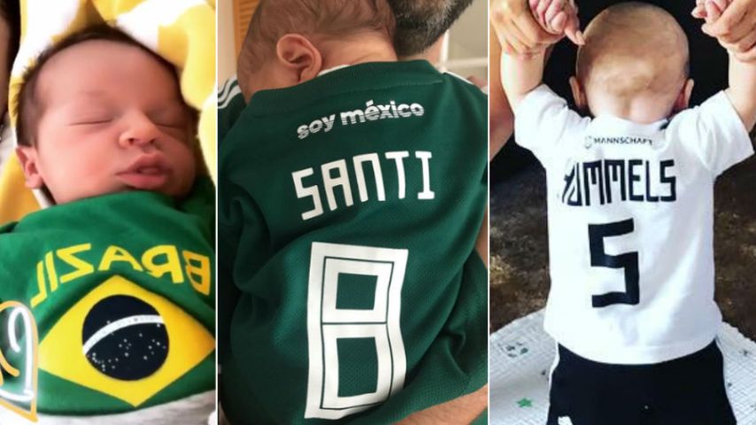 Baby-Boys im Fußball-Fieber: Die drei süßesten WM-Fans!