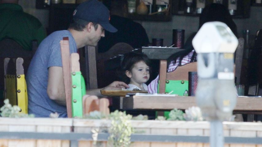 Ashton und Wyatt Isabelle Kutcher in Studio City