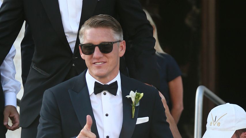 Bastian Schweinsteiger auf dem Weg zur kirchlichen Trauung