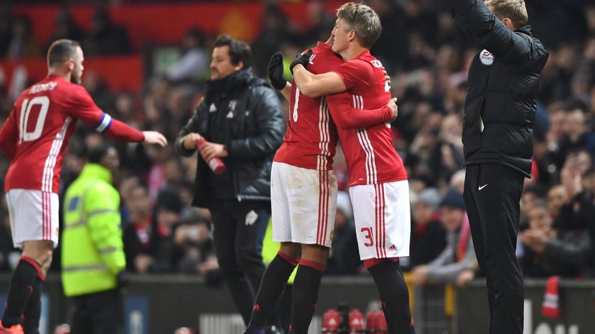 Bastian Schweinsteiger nach dem Spiel in Old Trafford