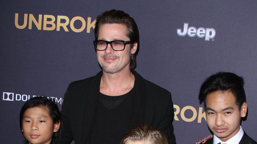 Brad Pitt, Shiloh Jolie-Pitt, Pax Thien Jolie-Pitt und Maddox Jolie-Pitt