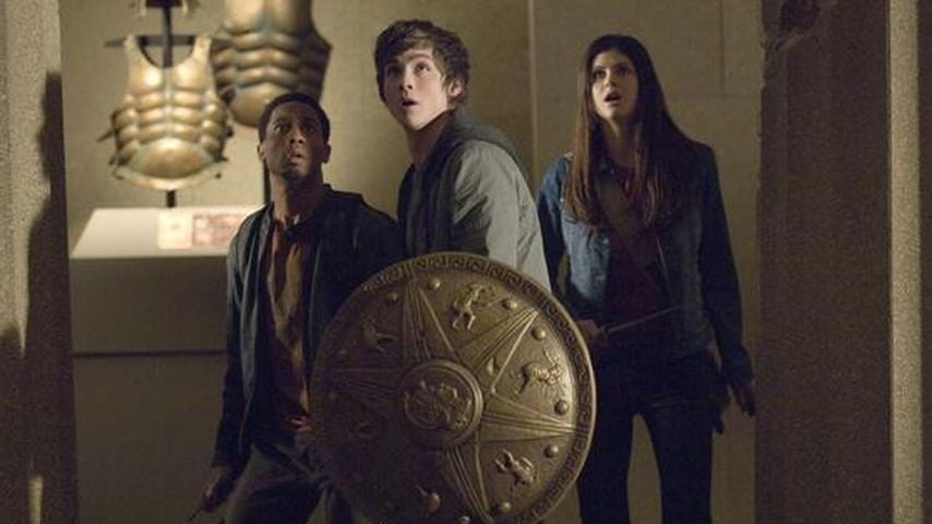 Brandon T. Jackson, Logan Lerman und Alexandra Daddario in "Percy Jackson – Diebe im Olymp", 2010