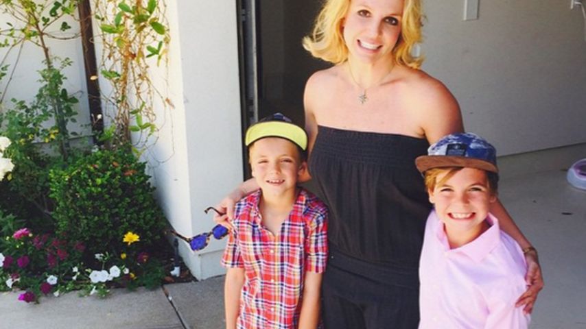 Britney Spears mit ihren Söhnen
