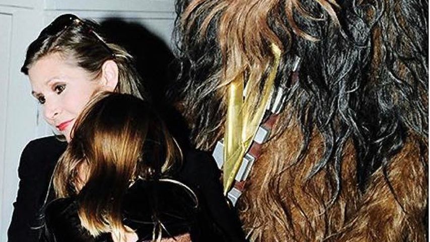 Carrie Fischer, Billie Lourd und Chewbacca