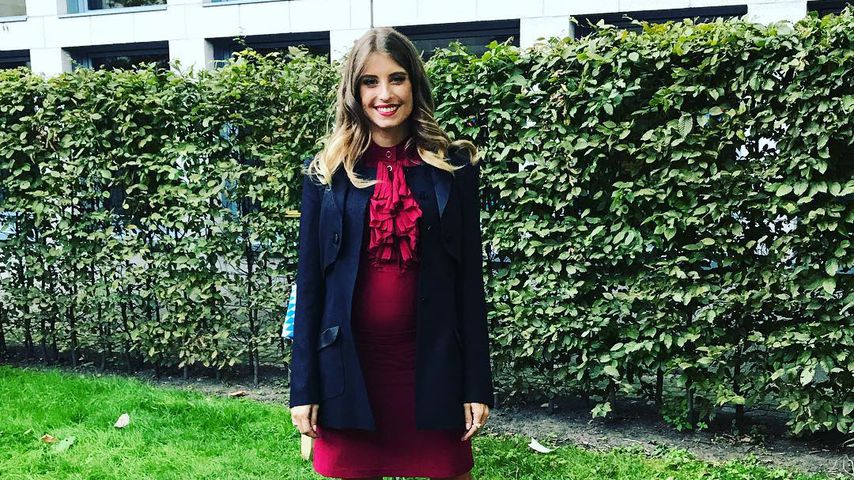 Cathy Hummels mit Babykugel