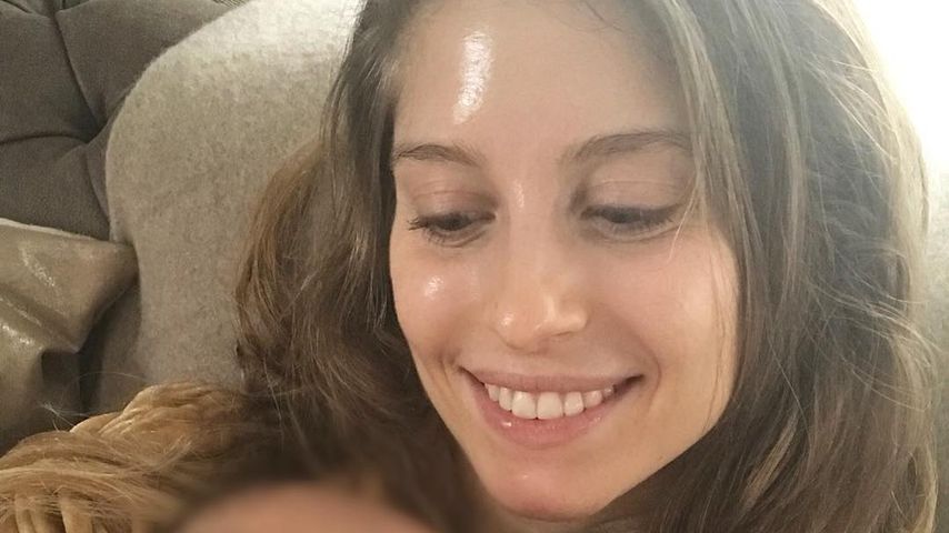 Cathy Hummels und ihr Baby, Februar 2018