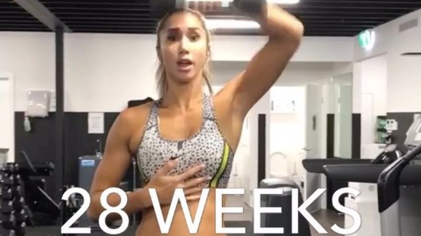 Fast im 8. Monat! Fitness-Mom Chontel schockt mit Workout!