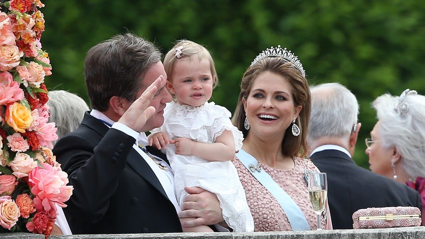 Prinzessin Leonore von Schweden, Madeleine von Schweden und Christopher O'Neill