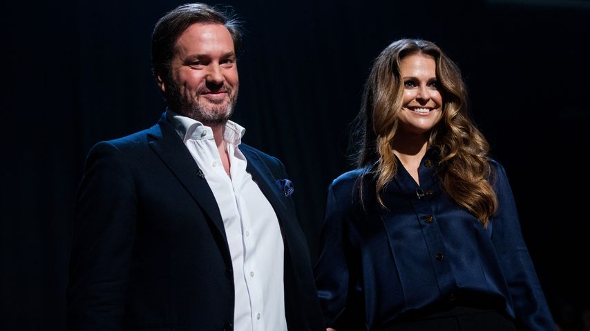 Chris O'Neill und Madeleine von Schweden in einer Talkshow