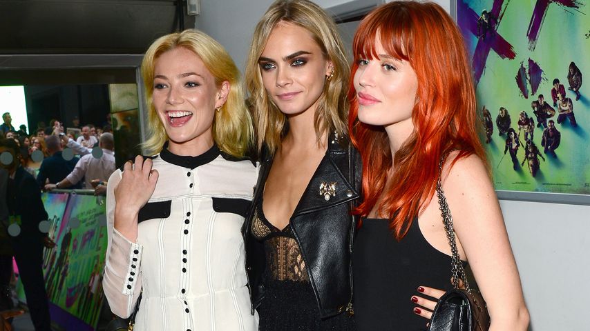 Clara Paget, Cara Delevingne und Georgia May Jagger in London
