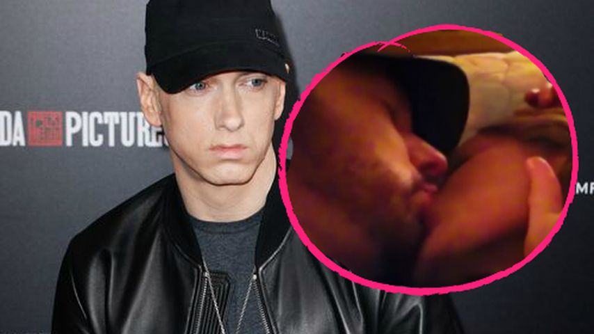 Zum Valentinstag: Mit wem knutscht Rapper Eminem hier?