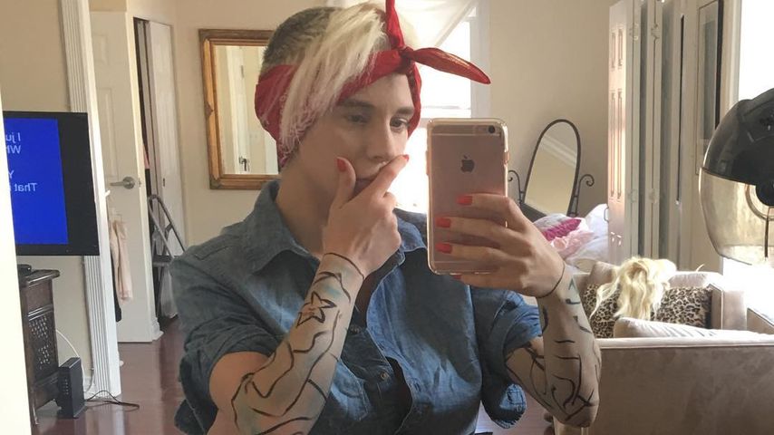 Courtney Stodden als Justin Bieber verkleidet