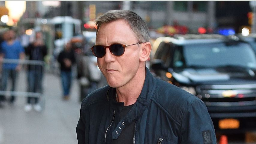 Daniel Craig auf dem Weg zur Late Night Show mit Stephen Colbert in New York