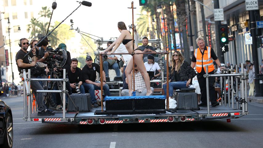 "Germany's next Topmodel"-Dreharbeiten auf dem Hollywood Boulevard