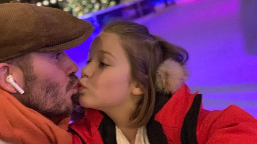 Fans rätseln: Was ist an Beckhams Bussi für Tochter schlimm?