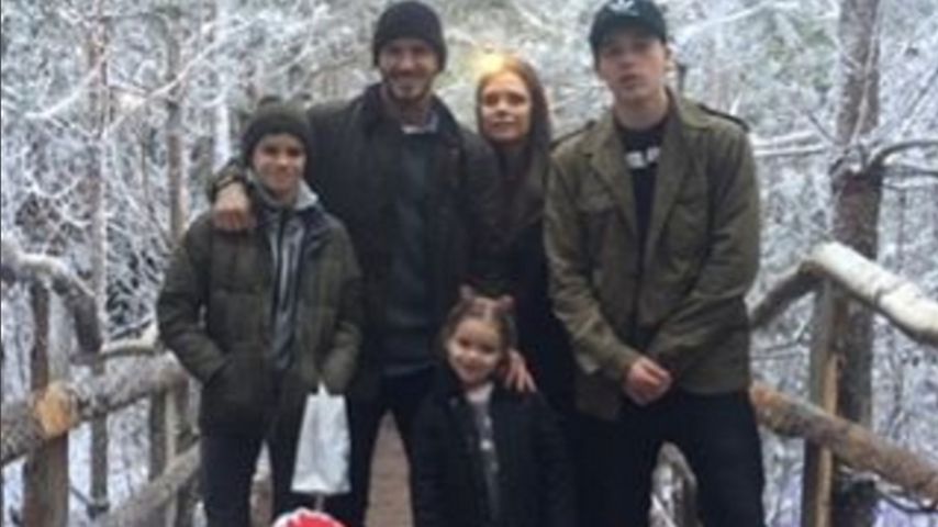 David Beckham, Victoria Beckham, Brooklyn Beckham, Romeo Beckham und Cruz Beckham