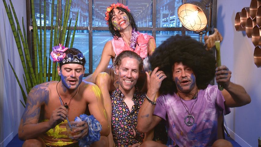 Domink Bruntner, Milo Moiré, Jens Hilbert und Willi Herren bei "Promi Big Brother"