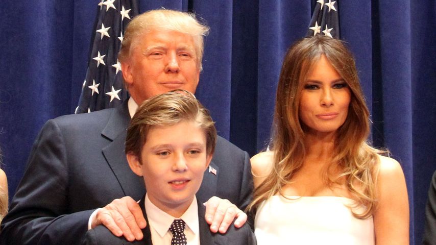 Donald, Melania und Barron Trump in New York