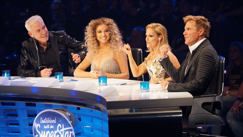 DSDS-Jury 2017: H.P. Baxxter, Shirin David, Michelle und Dieter Bohlen (v.l.)