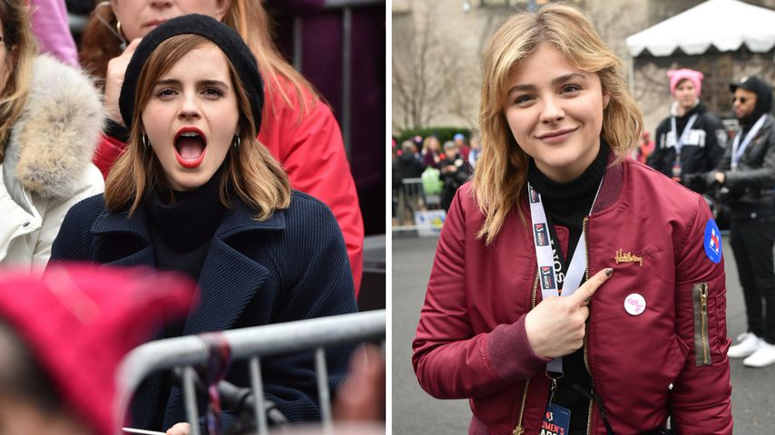 Emma Watson und Chloë Grace Moretz beim "Women's March" in Washington