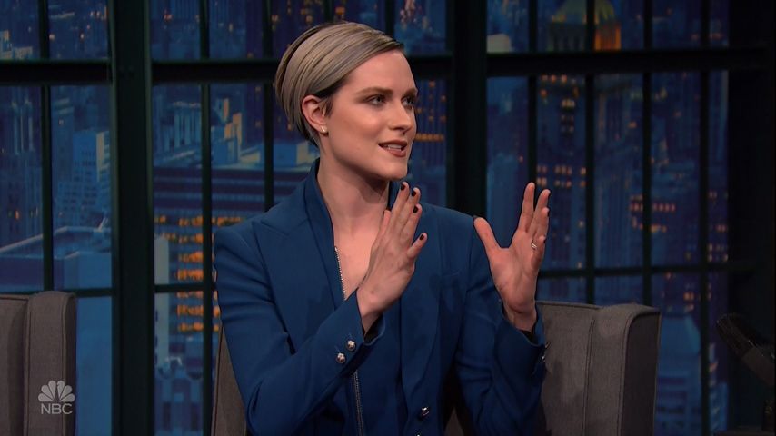 Evan Rachel Wood in der Show "Late Night with Seth Meyers"