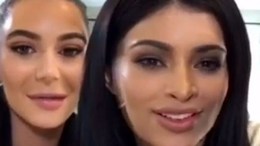 Kylie Jenner und Kim Kardashian bei einem Face-Swap