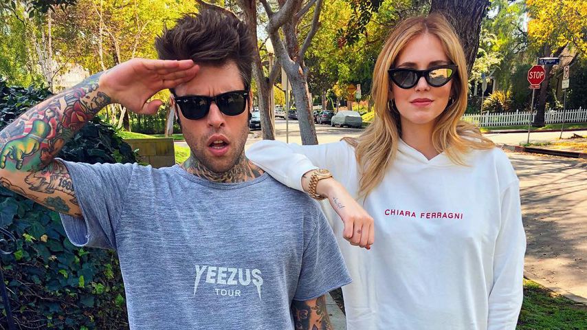 Fedez und Chiara Ferragni mit ihrem Sohn Leone
