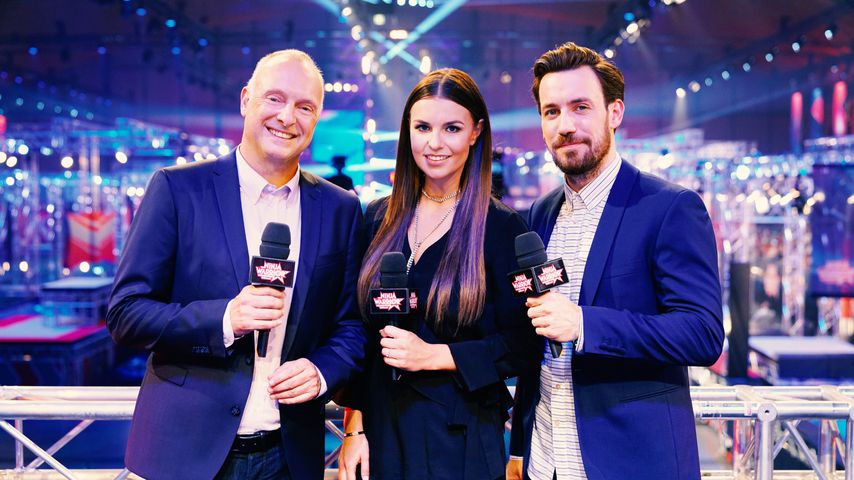 Frank Buschmann, Laura Wontorra und Jan Köppen, Moderatoren von "Ninja Warrior Germany"