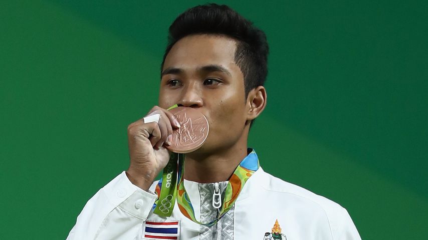 Bronzemedaillen-Gewinner im Gewichtheben: Sinphet Kruaithong