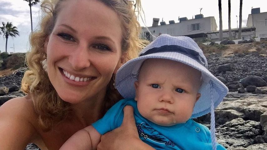Janni Hönscheid mit Emil-Ocean und Peer Kusmagk