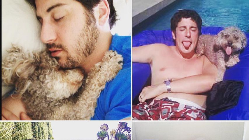 Jason Biggs mit dem verstorbenen Hund Teets