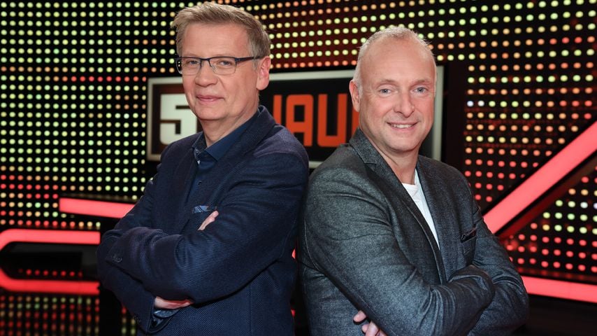 Günther Jauch und Frank Buschmann bei "5 gegen Jauch"