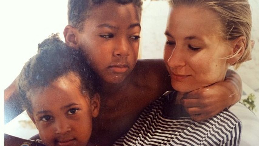 Jérôme und Avelina Boateng früher mit ihrer Mama