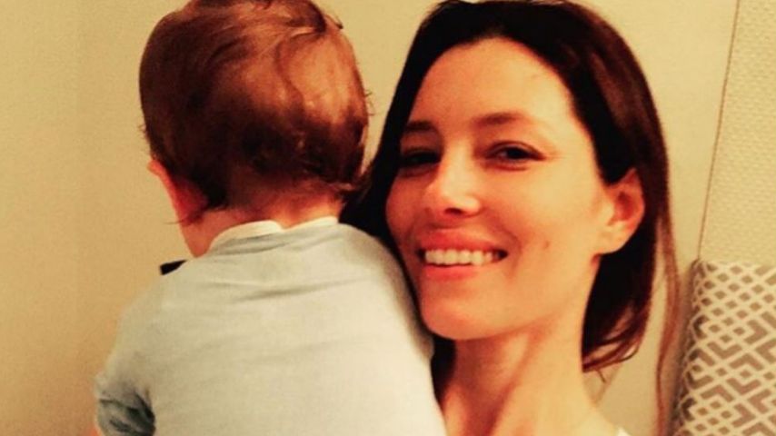 Jessica Biel mit Söhnchen Silas