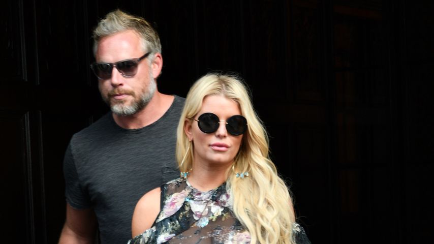 Jessica Simpson mit ihrem Ehemann Eric Johnson in New York